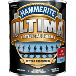 Hammerite Ultima rustbeskyttelse 12 års RAL 3003 rød 0,75 L