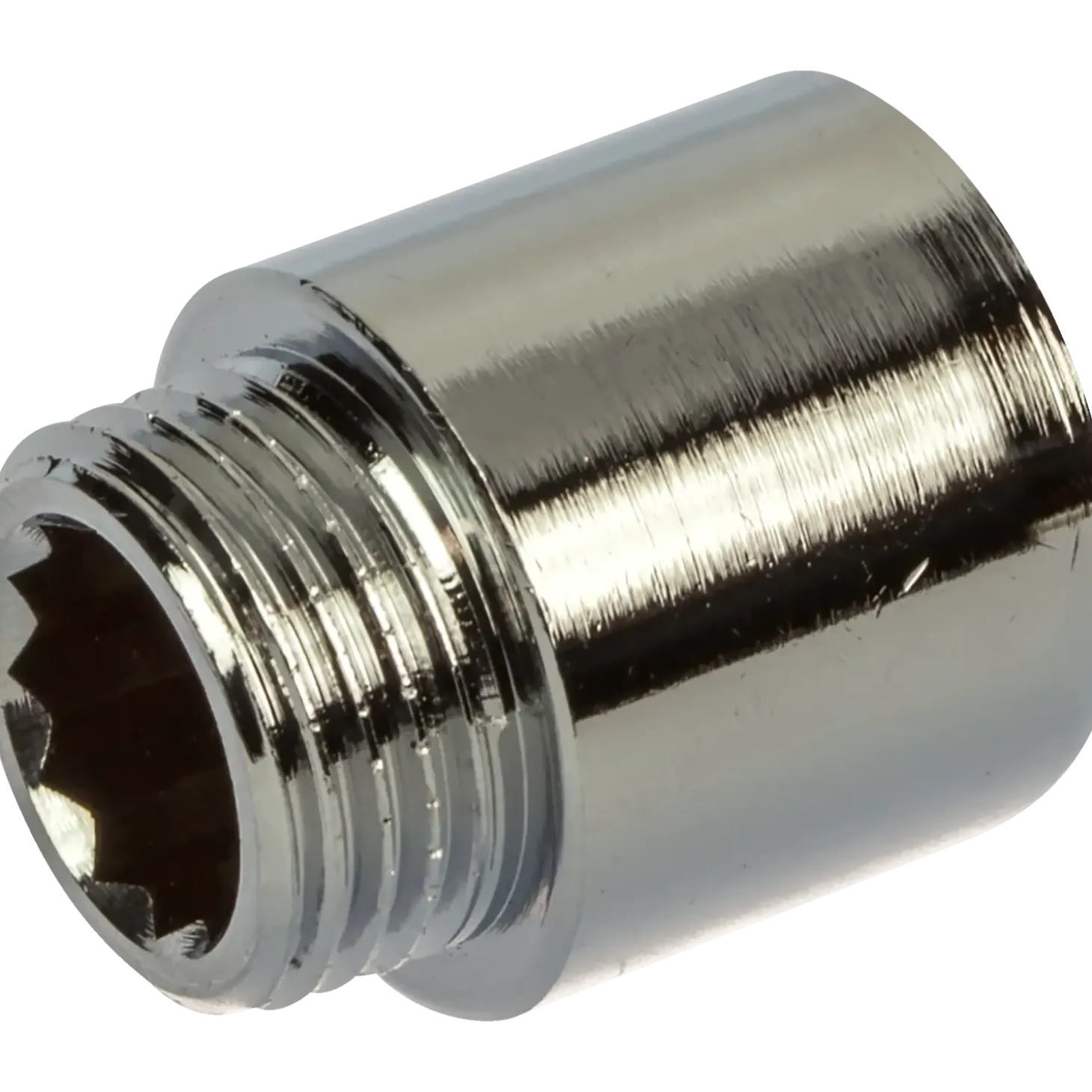 Haneforlænger 1/2"x10 mm krom