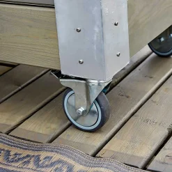 Hjul til Cubic blomsterkasser 4 stk Ø100 mm galvaniseret