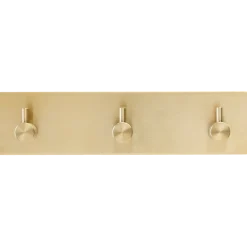 Håndklædeholder med 3 kroge messing