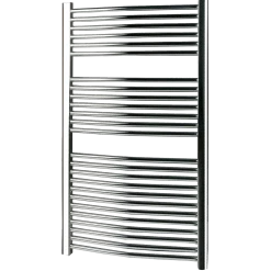 Håndklædetørrer i buet design 600x1200 mm krom