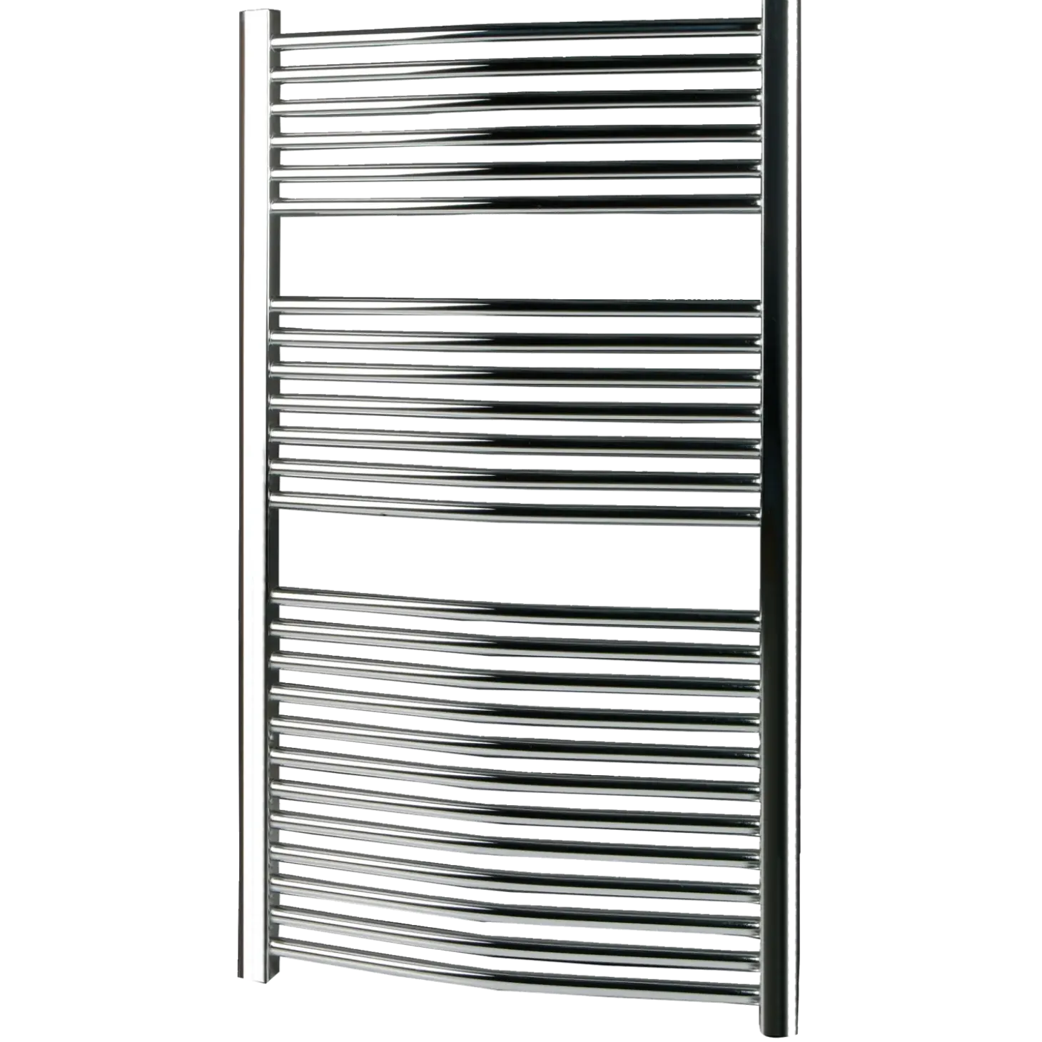Håndklædetørrer i buet design 600x1200 mm krom