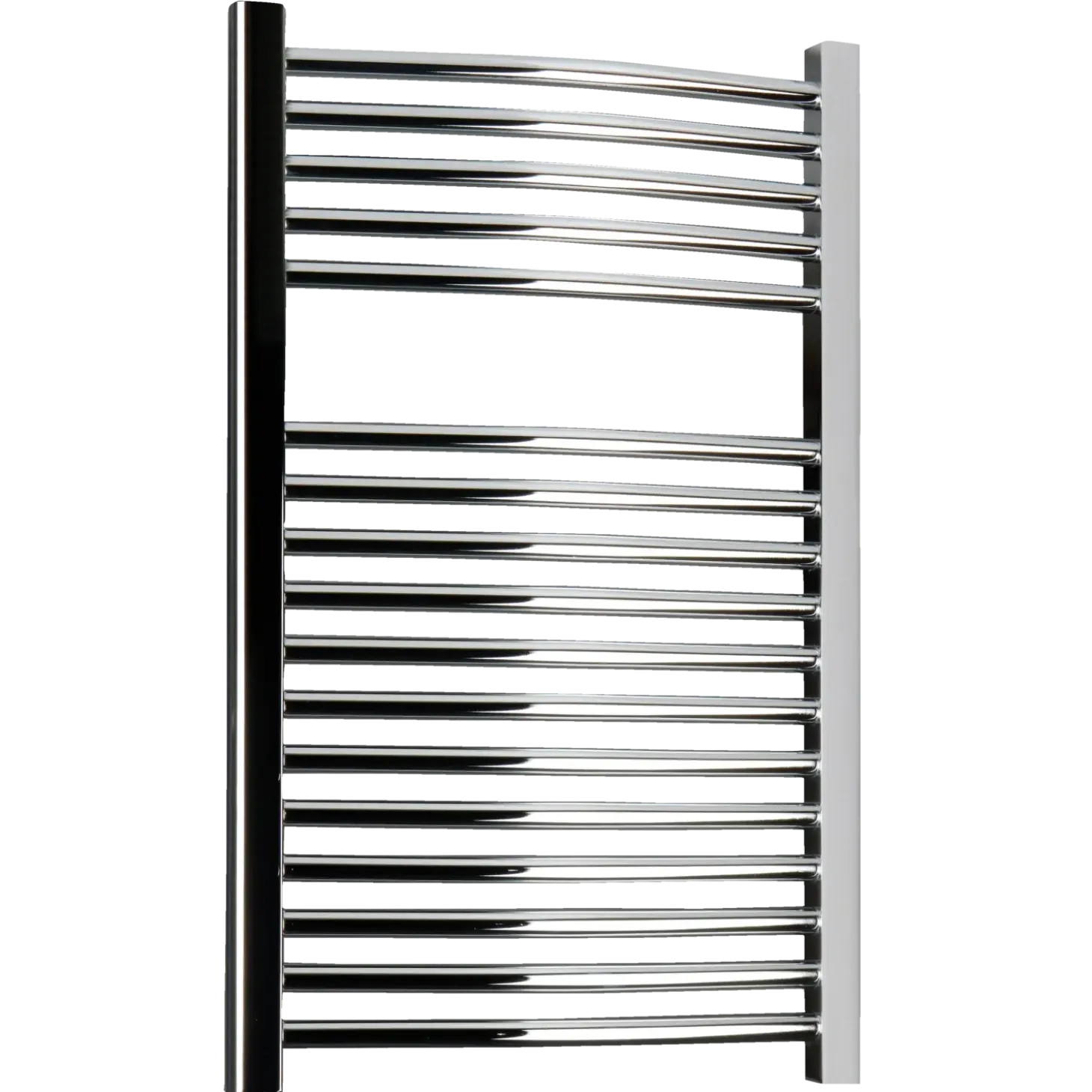 Håndklædetørrer i buet design 500x800 mm krom
