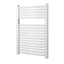 Håndklædetørrer i buet design 500x800 mm hvid