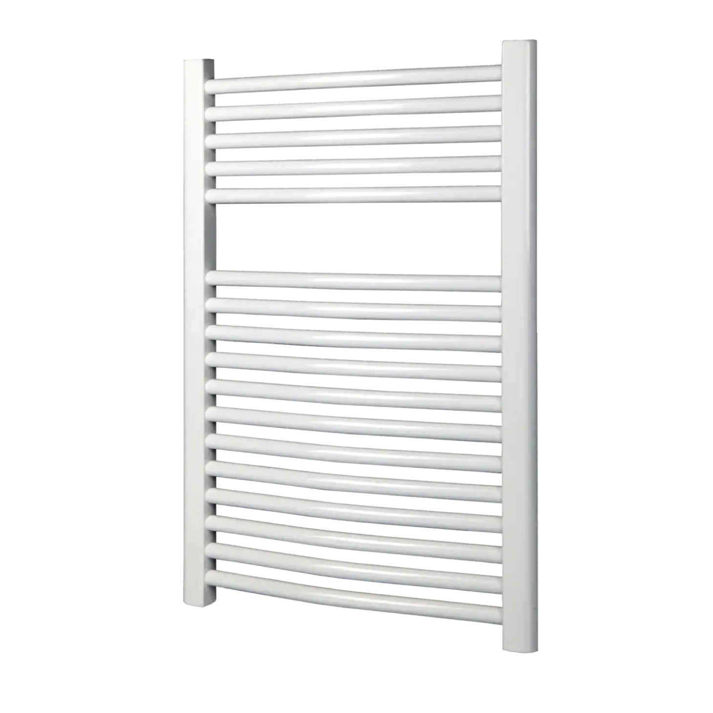 Håndklædetørrer i buet design 500x800 mm hvid
