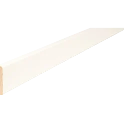 HT 52H fyr forkantliste hvid 2 runde kanter 9x43x3000 mm