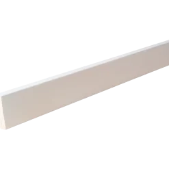 HT 38H fyr forkantliste 1 rund kant hvid 9x33x3000 mm