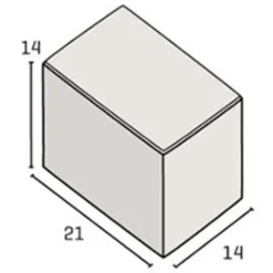 IBF Bondesten kantblok 14x21x14 cm, antracit