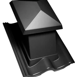 Ibf Dobbelt-S Udluftningshætte, 420X332 Mm, Sort.