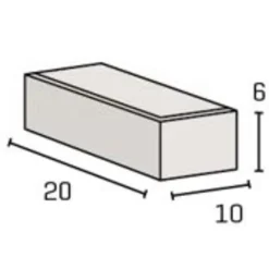 IBF Hollændersten Grå - 10x20x6 cm