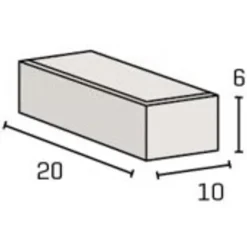 IBF Hollændersten Sort / Antracit - 10x20x6 cm
