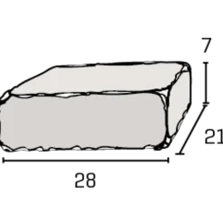IBF IBF Holmegaardsten®, mega, 21x28x7 cm sort/antracit
