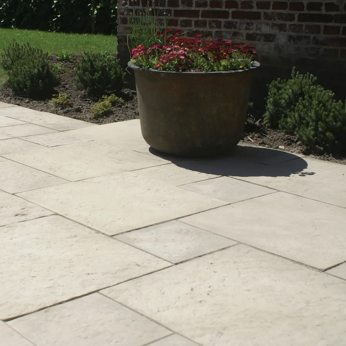 IBF Struktur lys sand 60x60x4 cm (type 5)