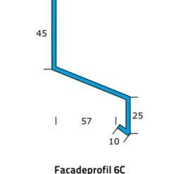 Icopal facadeprofil 6C alu 1m