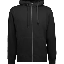 ID Core herre hoodie med lynlås sort str. 2XL