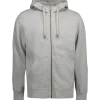 ID Core herre hoodie med lynlås grå melange str. XL