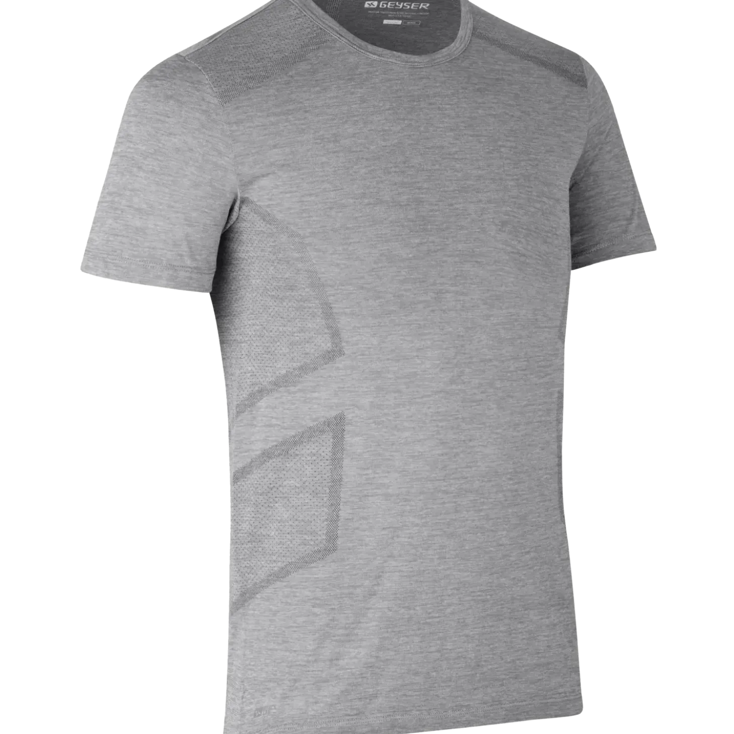 ID Geyser herre t-shirt seamless grå melange str. M