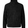 ID herre mikrofleece cardigan sort str. 2XL