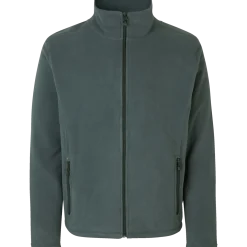 ID herre mikrofleece cardigan grå str. 2XL