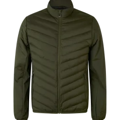 ID herre padded jakke stretch oliven str. M