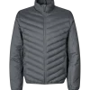 ID 0896 herre padded jakke stretch silver grey str. XL