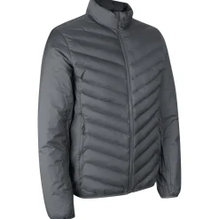 ID 0896 herre padded jakke stretch silver grey str. XL