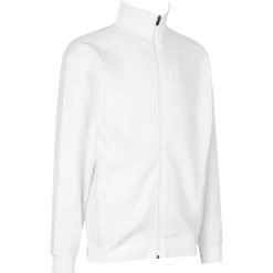 ID herre sweat cardigan hvid str. 2XL