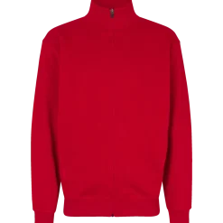 ID herre sweat cardigan rød str. XL