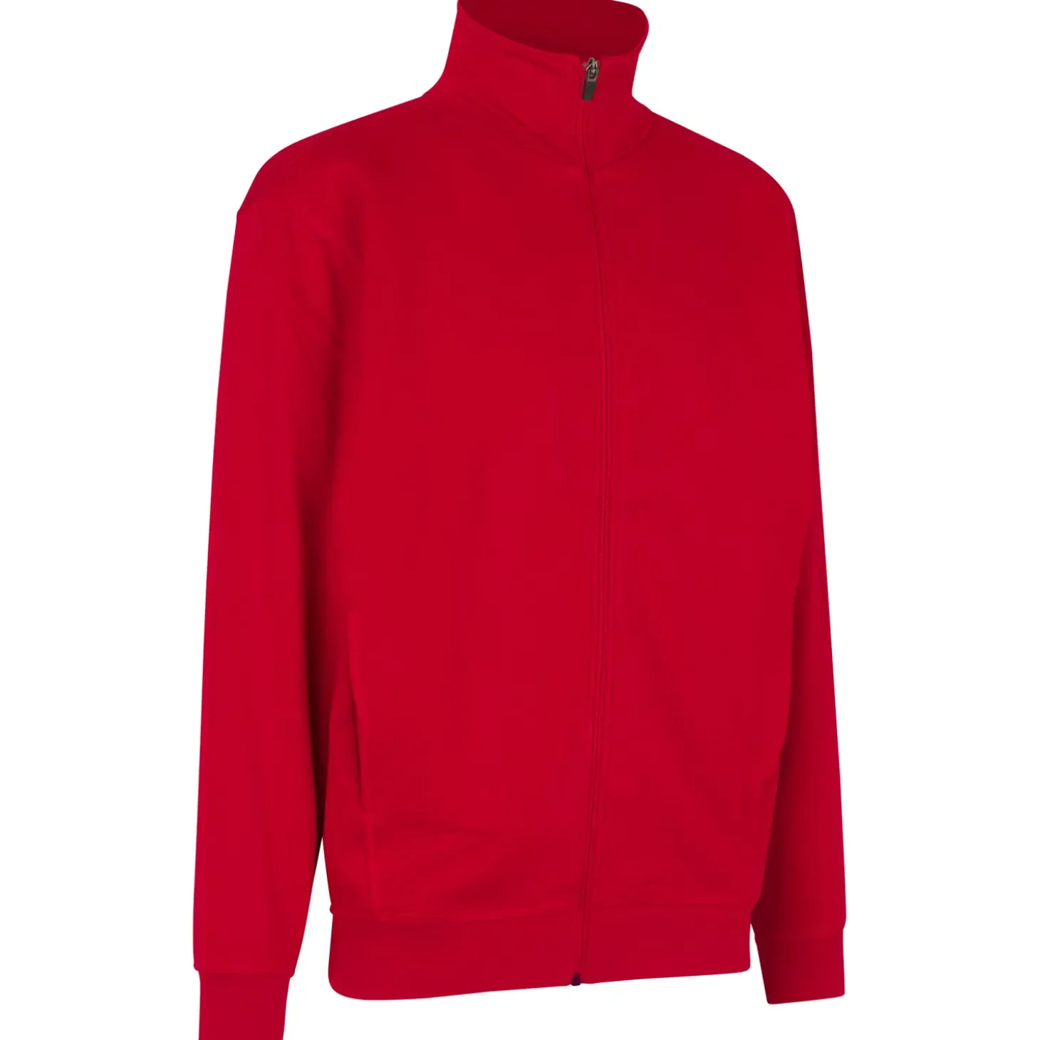 ID herre sweat cardigan rød str. XL