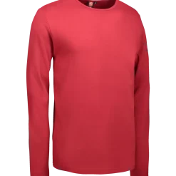 ID Interlock herre langærmet t-shirt hvid str. XL