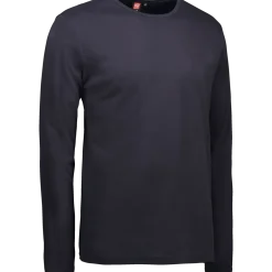 ID Interlock herre langærmet t-shirt navy str. L