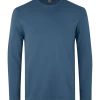 ID Interlock herre langærmet t-shirt grå melange str. XL