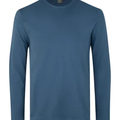 ID Interlock herre langærmet t-shirt grå melange str. XL