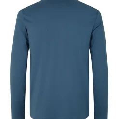 ID Interlock herre langærmet t-shirt indigo str. 2XL