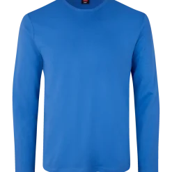 ID Interlock herre langærmet t-shirt azur str. L