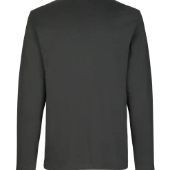 ID Interlock langærmet t-shirt koks grå str. S