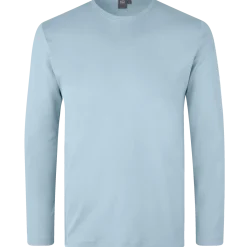 ID Interlock langærmet t-shirt lysblå str. 2XL