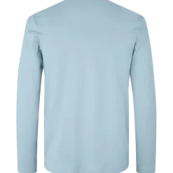 ID Interlock langærmet t-shirt lysblå str. 2XL