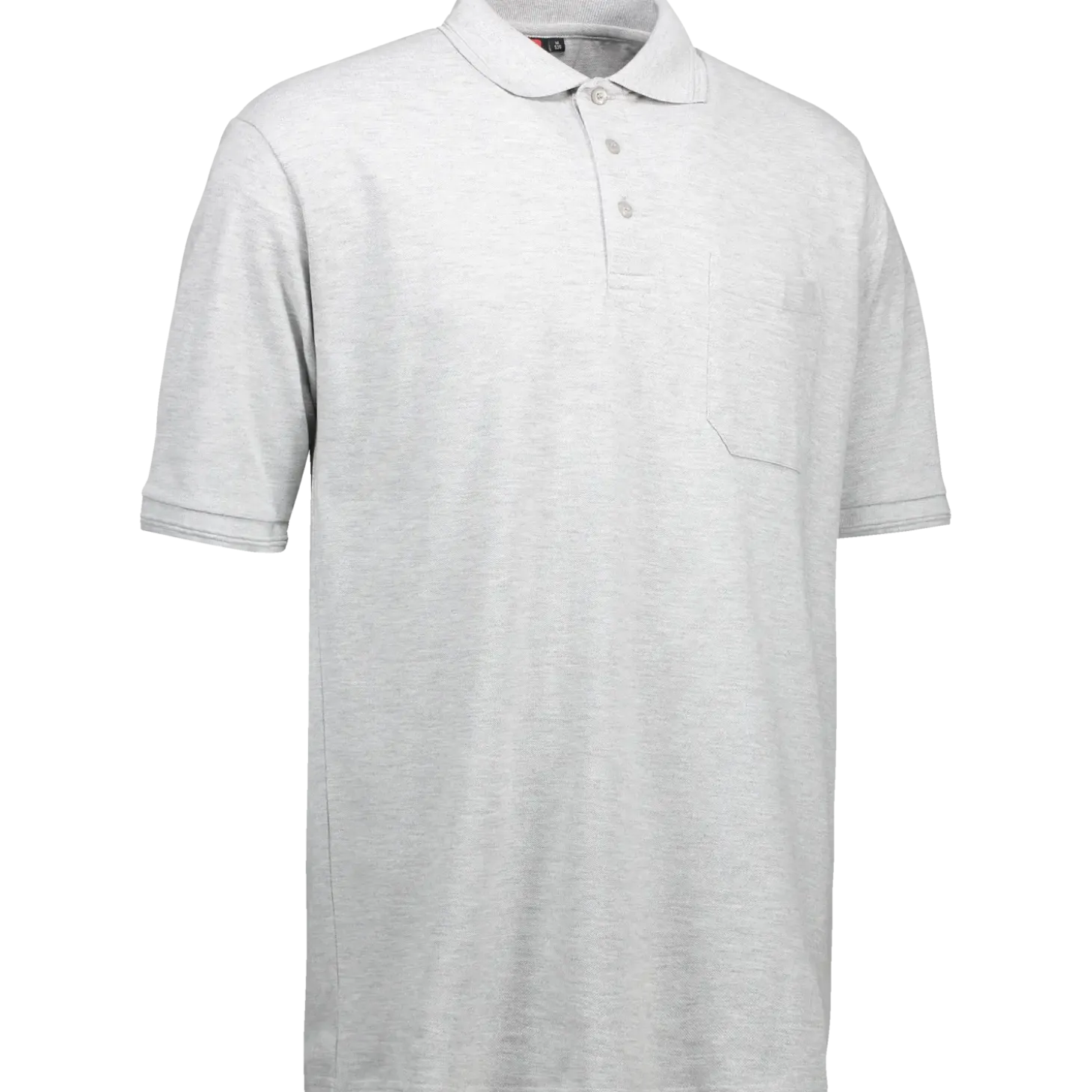 ID klassisk herre poloshirt grå melange str. 2XL