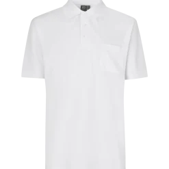 ID klassisk herre poloshirt hvid str. M