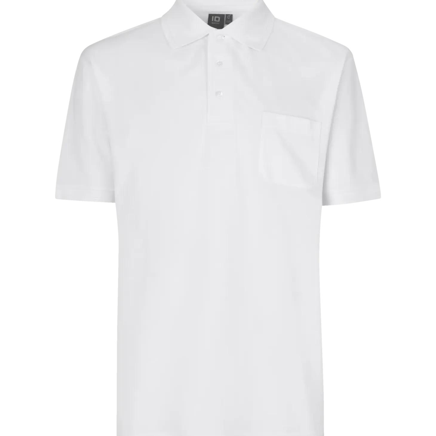 ID klassisk herre poloshirt hvid str. M