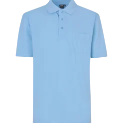 ID klassisk herre poloshirt lys blå str. XL