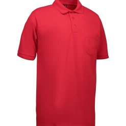 ID klassisk herre poloshirt rød str. XL