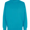 ID klassisk herre sweatshirt turkis str. 2XL