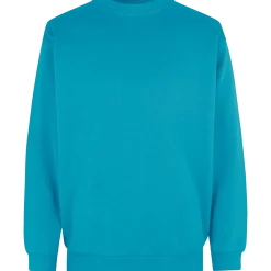 ID klassisk herre sweatshirt turkis str. 2XL