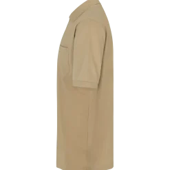 ID klassisk poloshirt med lomme sand str. 2XL