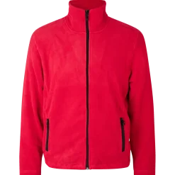 ID mikrofleece cardigan rød str. XL