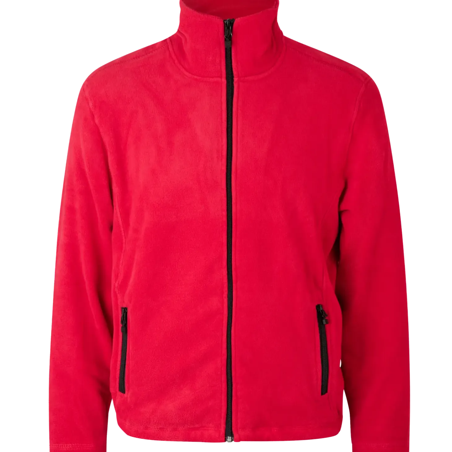 ID mikrofleece cardigan rød str. XL