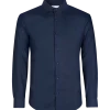 ID Seven Seas Fine Twill modern fit skjorte herre navy str. XL
