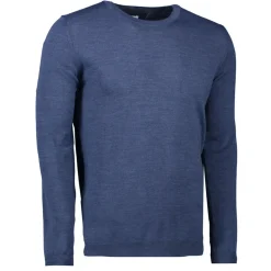 ID S650 Pullover herre blå melange str. XL